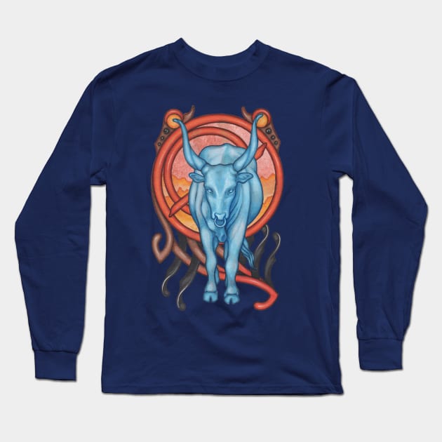 Taurus Bull Long Sleeve T-Shirt by valerieanderson